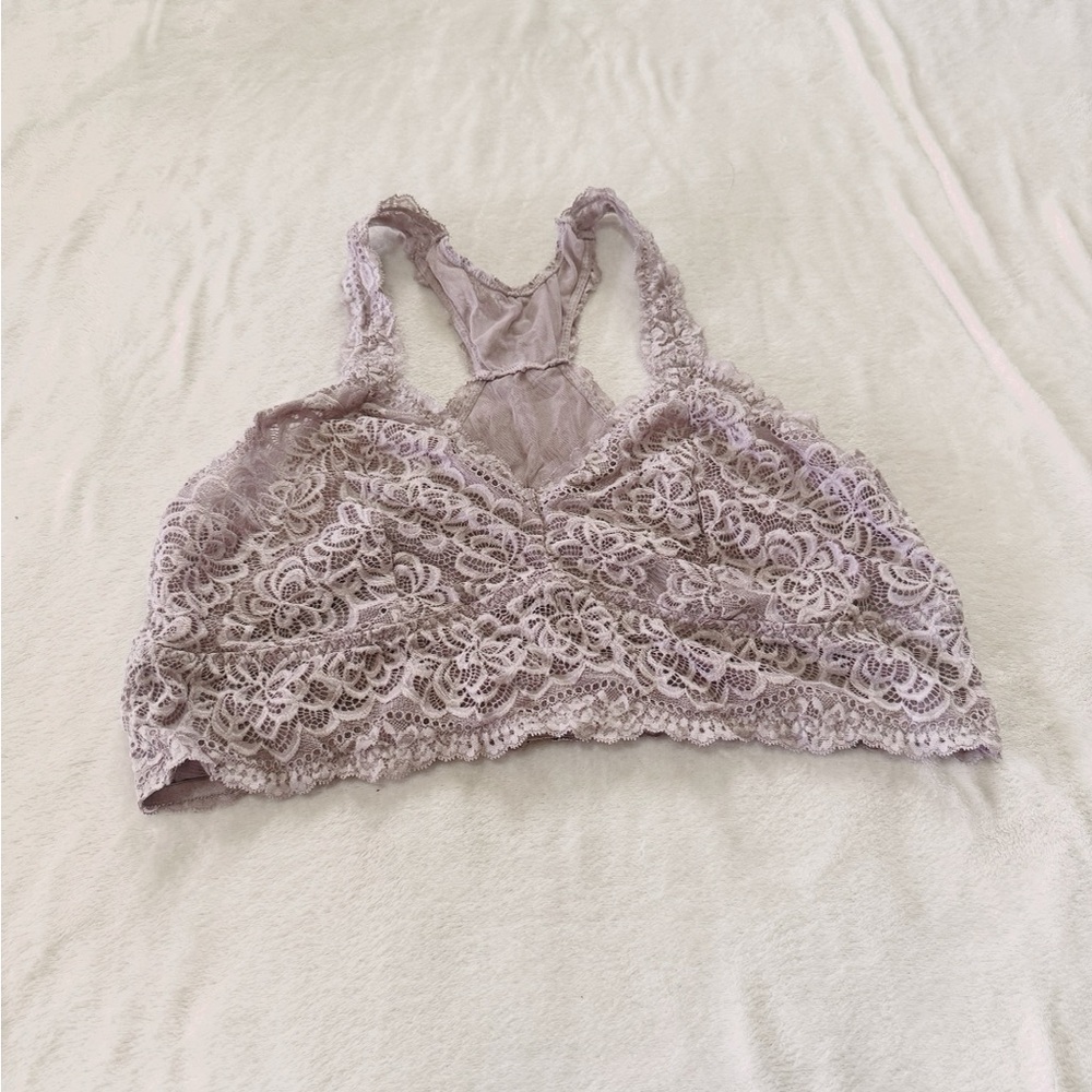 torrid Lace Racerback Bralette in Mauve